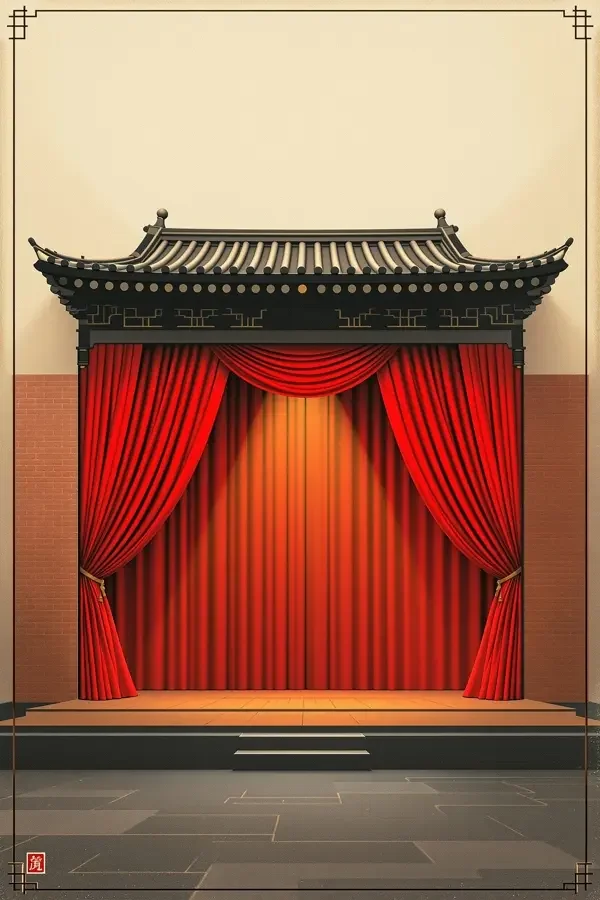 嫩草影院《戏台上下》竖版海报，戏曲 / 人文